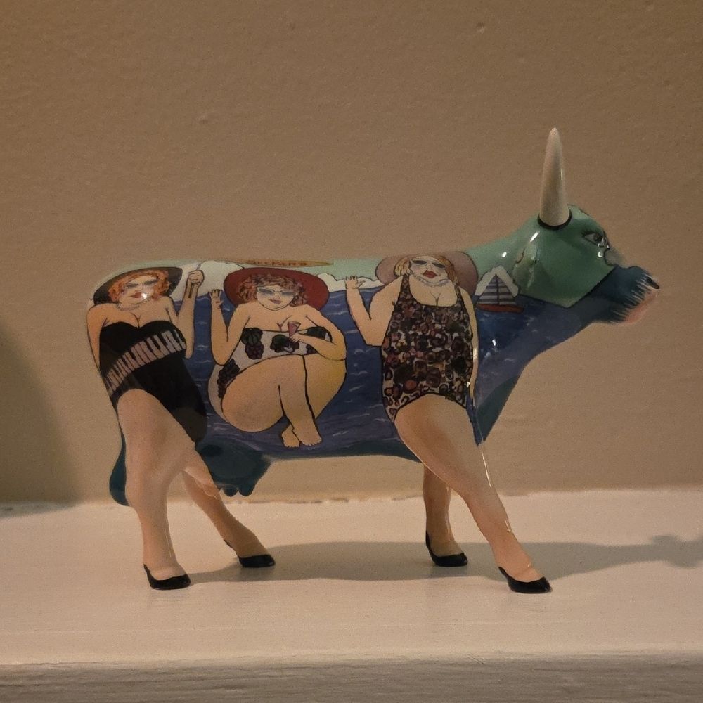 Colorful Artistic Cow Figurine - Picture 3 of 9